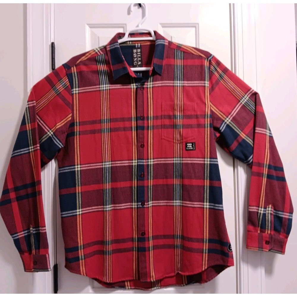 Billabong Men's Long Sleeve Flannel Shirt Plaid, Cotton, Size XL  NEW/NO TAGS